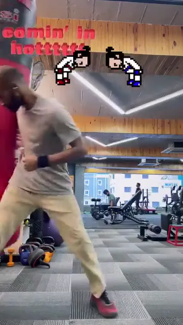 Azhar demonstrating martial arts technique